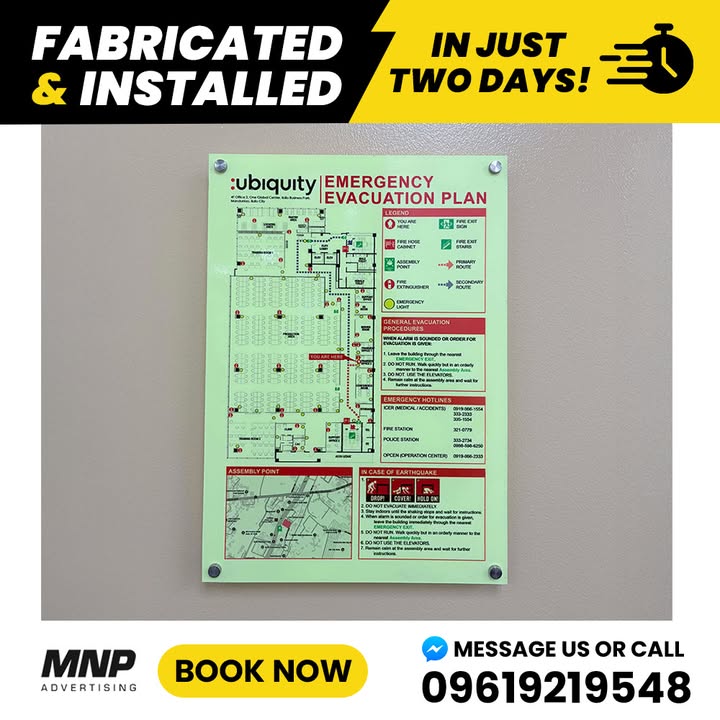 Fast Emergency Evacuation Signs in Iloilo City – Glow-in-the-Dark Safety Solutions