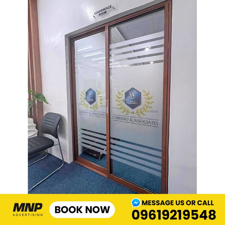 Transform Your Office with Custom Frosted Glass Stickers in Iloilo City