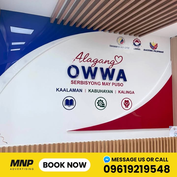 Professional Acrylic Wall Signage Installation in Iloilo City | MNP Advertising